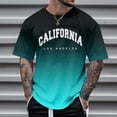 thumbnail image 2 of Playeras De Algodon Para Hombre, Camiseta Informal Retro Con Estampado Parcial De Letras Para El Día Del Padre, Cuello Redondo, Manga Corta, Primavera Y Verano, 2 of 6