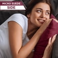 thumbnail image 4 of 12" x 20" Throw Pillow - Mauve Purple: 2 PCS / 4 Sided. Luxurious Premium Memory Foam Fill w/ Reversible Cover Microsuede/Microplush Fabric. Forever Fluffy, Beautiful & Supportive. Soft & Comfy., 4 of 9