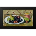 thumbnail image 2 of Cezanne, Paul 18x12 Black Modern Framed Museum Art Print Titled - Plate with Fruit and Pot of Preserves, 2 of 5