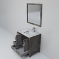 thumbnail image 6 of Lexora Home Jacques 36" Carrara Marble Top Single Vanity in Distressed Gray, 6 of 9