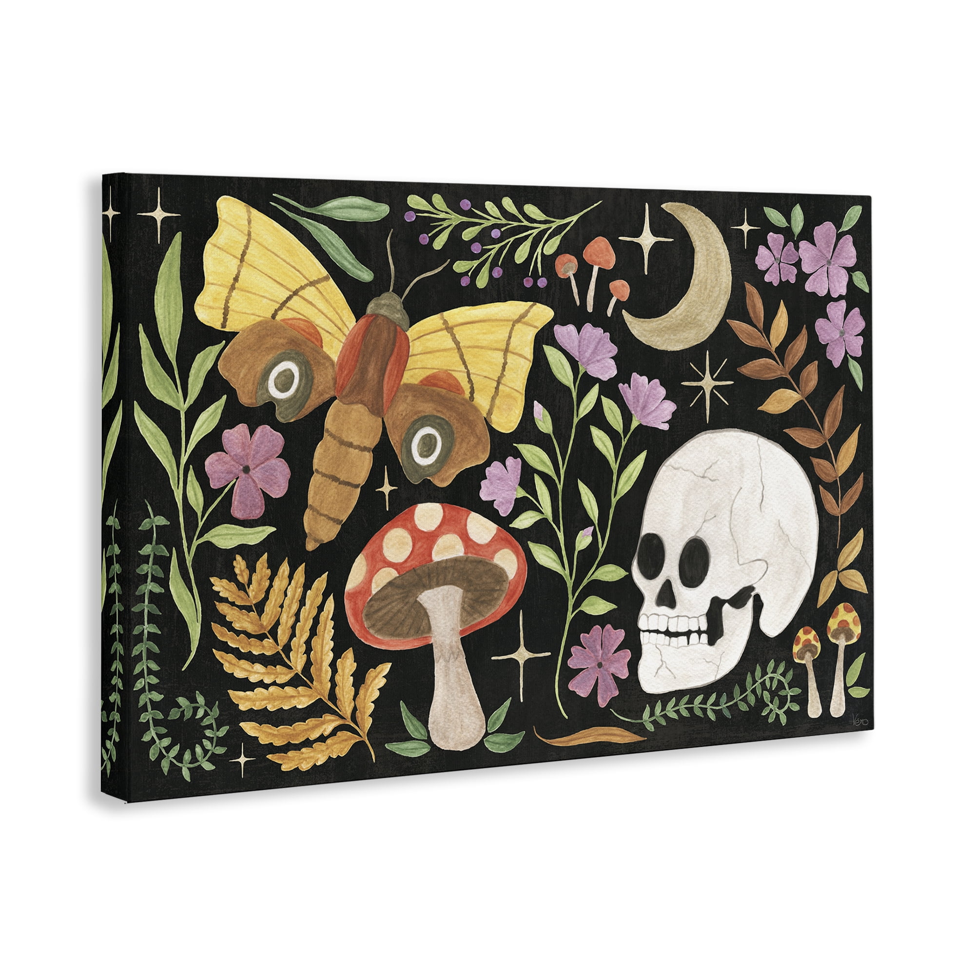 Stupell Industries Spooky Chic Collage Animals Painting Wrapped Canvas Art Print Wall Art, 24 x 16