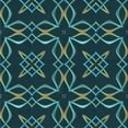 thumbnail image 1 of Ahgly Company Indoor Square Patterned Deep-Sea Green Area Rugs, 4' Square, 1 of 6