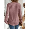 thumbnail image 3 of DOKOTOO Women's Tunic Shirts Long Sleeve V Neck Dressy Blouse Tops, 3 of 9