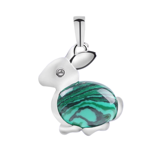 Beads Rabbit Animal Necklaces & Pendants Chakra Reiki Pink Purple Crystal