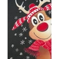thumbnail image 6 of EYIIYE Family Christmas Pajamas Matching Sets, Long Sleeve Elk Print T-shirt with Plaid Pants, 6 of 9