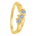 thumbnail image 3 of Aonejewelry 0.20 Ct. Ttw Channel Set Diamond Handcrafted Designer Ring In 10K Yellow Gold, 3 of 4