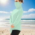 thumbnail image 2 of Feancey Women's Long Sleeve Sun Protection Shirts Unisex Lightweight Quick Dry Athletic Tops Outdoor UPF 50+ Hiking T-Shirts with Thumbholes Sky Blue XL, 2 of 9