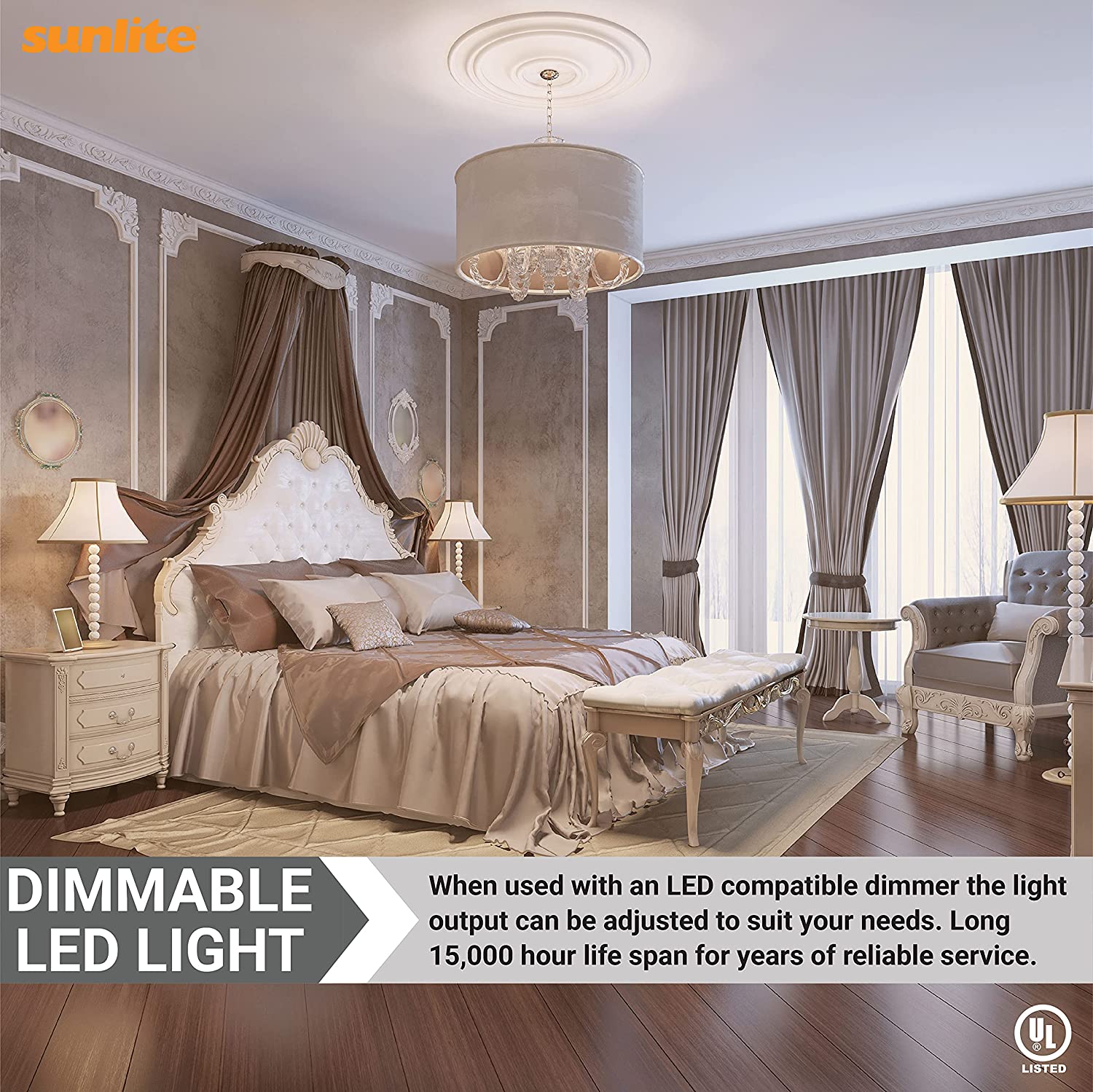 Sunlite LED A15 Appliance Clear Light Bulb, 6 Watts (40W Equivalent), Medium E26 Base, Dimmable, Clear, ETL Listed, 3000K Warm White, 6-Pack
