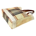 thumbnail image 4 of Plaid Reusable Grocery Tote Bag Extra Durable - Personalized Monogram or Name Available Natural/Multi Black Coral, 4 of 6