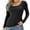 Black, variant on Women's Long Sleeve Scoop Neck Shirts Casual Slim Fit Tops Summer Fall Basic Business Work Tee