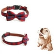thumbnail image 3 of Yidarton New British Plaid Pet Collar Bow Collar Button Dog Collar blue 2.5*36~55cm, 3 of 8