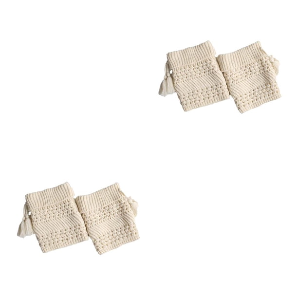 Ounissouiy Calentador de piernas Cubierta para mantener el calor Envoltura Adorno para botas Puños para botas Negro Type3 NO3 Ounissouiy CBP289131