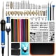 thumbnail image 1 of Kit de pirograbado de 80 piezas de 50 W con temperatura ajustable, accesorios para quemar madera para soldar, grabar, herramienta de grabado de madera y cuero, 1 of 5