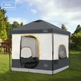 thumbnail image 6 of KAMPKEEPER 10x10 Instant Pop Up Canopy with Camping Inner Tent, Fits 6 Person, Black, 6 of 6