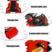 Costway 6V Kids ATV Quad Electric Ride On Car Toy Toddler with LED Light MP3 Red