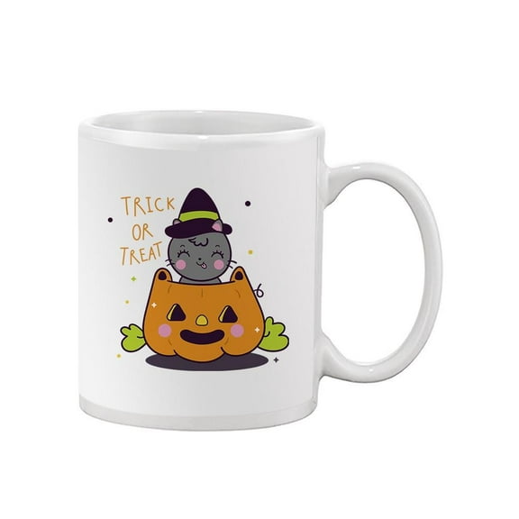 Halloween Kitten In Pumpkin Mug - Image by Shutterstock,
