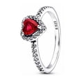 thumbnail image 5 of Plata de Ley 925, rojo, rosa, azul, verde, corazón, piedra, tamaño 6, 7, 8, 9, anillo de Margarita con copo de nieve, anillos, joyería fina de moda para boda para mujer, 5 of 5