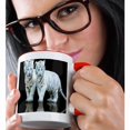 thumbnail image 2 of 3dRose, White Tiger Cubs, 15oz Two-Tone Red Mug, 2 of 7