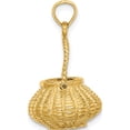 thumbnail image 2 of 14K Yellow Gold 3-D Moveable Handle Flower Basket Charm (17.4 X 14.2) Made In United States k7993, 2 of 5