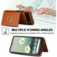 thumbnail image 4 of MYKOMI for Google Pixel 6A Wallet Case, Leather Case with Credit Card Holder and 360° Rotation Ring Stand, RFID Block Flip Leather Shockproof Cover, 4 of 7