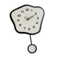 thumbnail image 3 of Reloj de pared de madera con adorno, silencioso, fácil de leer, ligero, con números arábigos grandes. Balanceo, 3 of 9