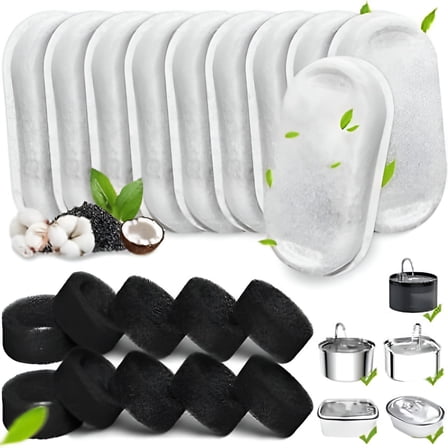 ACDANC 20X Cat/Dog Water Fountain Filters Automatic Pet Fountain Filter Replacement