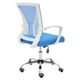 thumbnail image 4 of Modern Home Zuna Mid-Back Office Task Chair - Ergonomic Back Supporting Mesh Back Desk Chair (White/Blue), 4 of 7