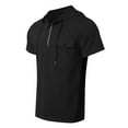 thumbnail image 4 of Men's Slim Fit Casual Button Down Short Sleeve Tee Shirt Comfortable Breathable Classic Design for Spring Summer Daily Wear Lightweight, 4 of 5