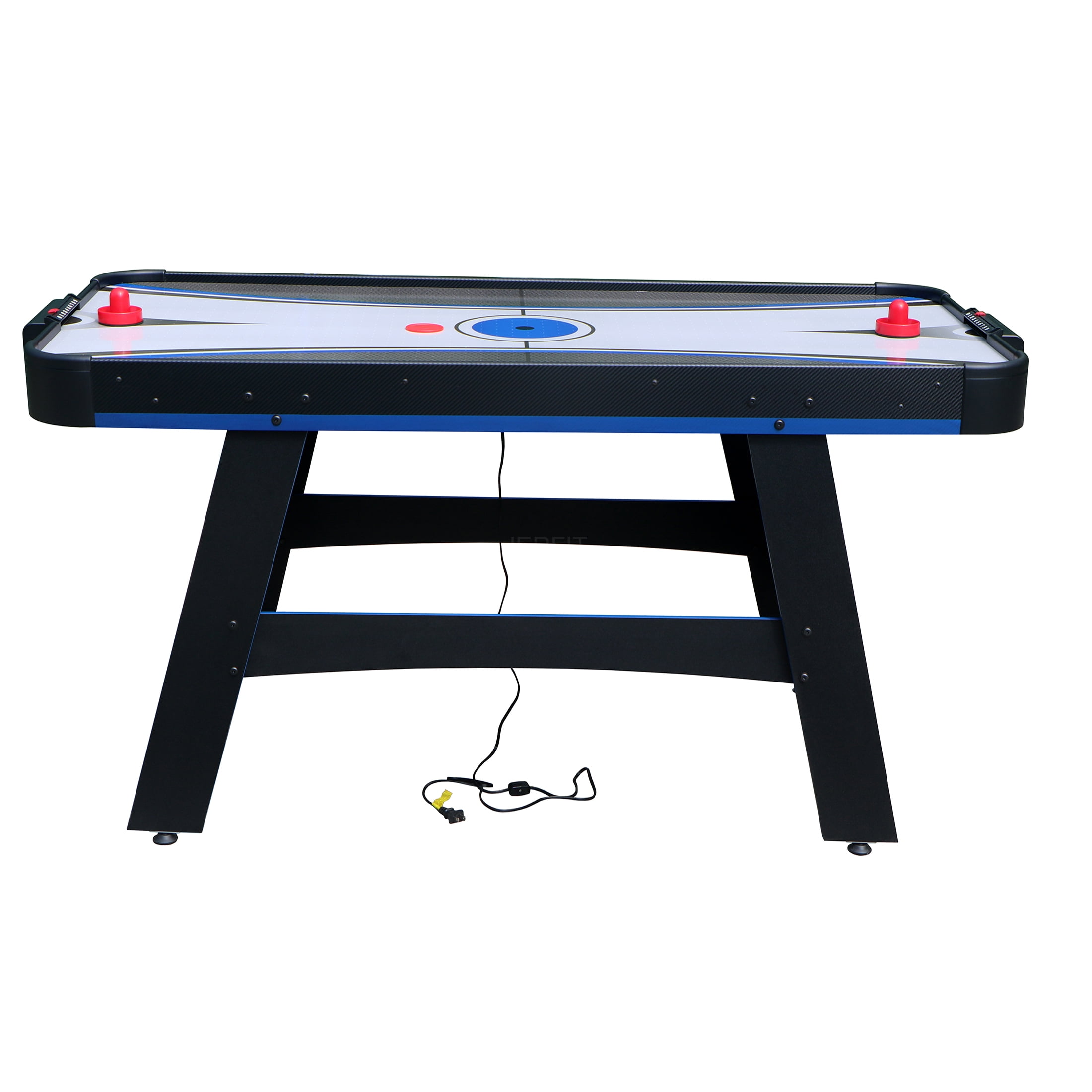 JERFIT 2-in-1 Air Hockey and Table Tennis Game Table, 60" Multi Functional Game Table for Indoor Family Fun, Black/White/Blue