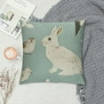 thumbnail image 2 of Pieces Soft Pillowcases King , Cute White Rabbits Decorative Bed Pillow Sham Rectangle Cushion Cover for Sofa Couch Zipper Closure, 2 of 5