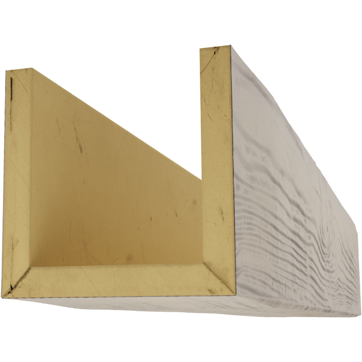 Ekena Millwork 12"W x 6"H x 18'L 3-Sided (U-beam) Sandblasted Endurathane Faux Wood Ceiling Beam, Burnished Pine