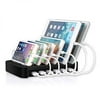 MixMart 6-Port USB Charging Station Docks for Multiple Devices like iPhone/ iPad/ Universal Smart Phones and Tablets