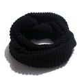 thumbnail image 4 of YWOAGH Womens Thick Knit Winter Two Circles Loop Pullover Scarf Scarf Black, 4 of 5