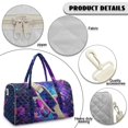 thumbnail image 6 of Garronmavis Purple Galaxy Butterfly Quilted Duffle Bag for Women, Large Weekender Bag Overnight Carry On Bag with Luggage Sleeve for Travel, Gym, Weekend Getaways, 6 of 7