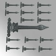 thumbnail image 3 of Renovator's Supply Wrought Iron Strap Hinge 9" Spear Tip Strap Gate & Door Hinges, Black, 3 of 10
