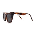 thumbnail image 4 of Lunettes de Soleil Rétro Mode Œil de Chat Carré Gothique pour Femmes Tortue Noir, 4 of 4
