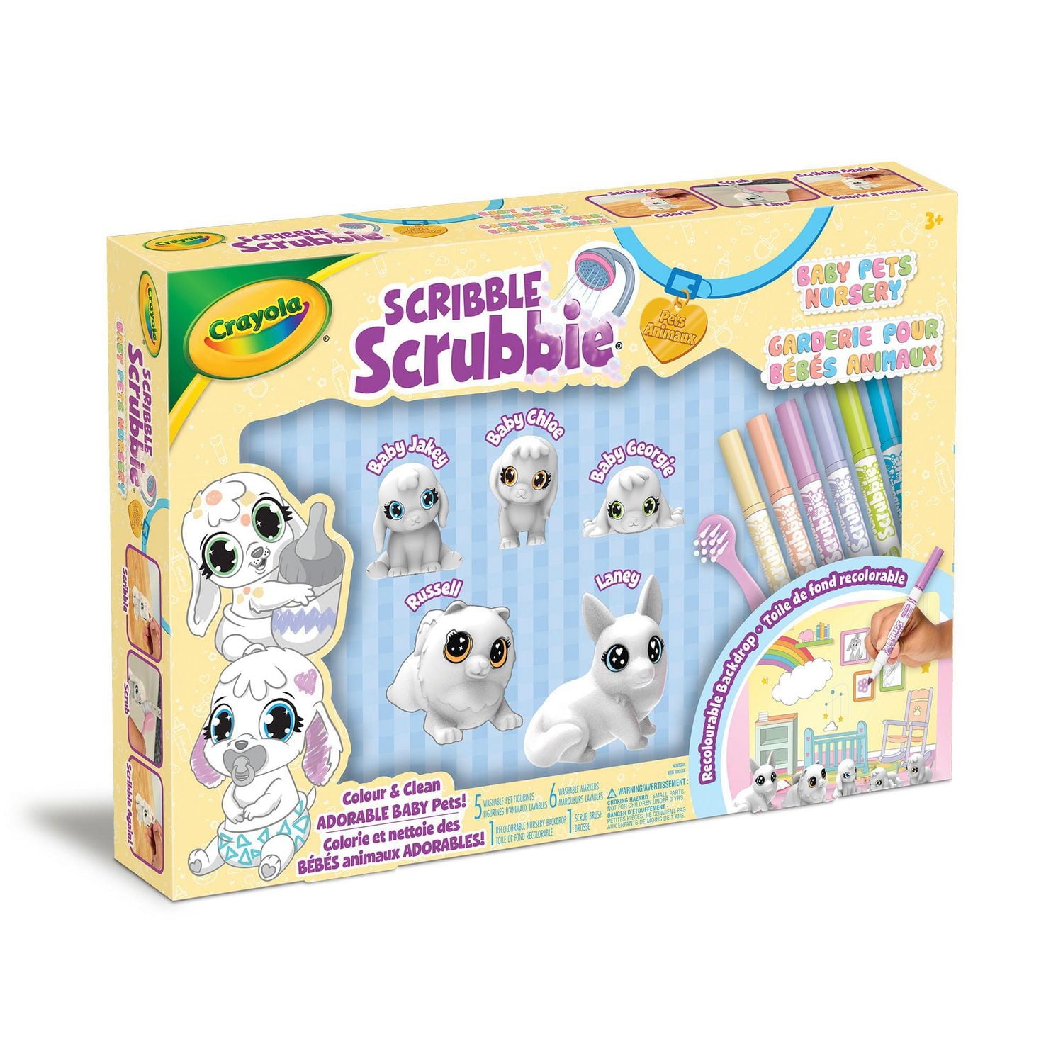 Crayola Scribble Scrubbie Baby Pets Nursery Play Set, Baby Scribble Scrubbie Pets for the first time