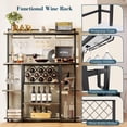 thumbnail image 6 of Wine Rack with LED Light, Bar Table Cabinet with Glass Holder, Freestanding Coffee Bar Storage Shelves, 6-Tier Liquor Cabinet for Kitchen, Dining Room, Living Room,Grey 43.3", 6 of 6