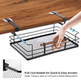 thumbnail image 2 of Home Zone Living 17"W Steel Mesh Basket Under Shelf Cabinet Pull Out, 2 of 7