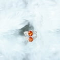 thumbnail image 6 of Rosec Jewels Womens Lab Grown Orange Sapphire Ring with Moissanite - 8X10 MM Oval Shape Sapphire, 10K White Gold, US 8.00, 6 of 9