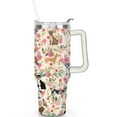 thumbnail image 2 of Cute Canine Design 40oz Water Bottle - BPA Free Dog Lovers Tumbler with Handle & Straw - Gift for Women Coffee Mug, 2 of 7
