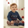 thumbnail image 4 of BemeyourBBs Toddler Baby Boy Valentines Day Outfits Hunting Duck Clothes Long Sleeve Embroidery Sweatshirt camouflage Pants Set Spring Fall Winter Clothes, 4 of 9