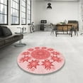 thumbnail image 4 of Ahgly Company Machine Washable Indoor Rectangle Transitional Pink Area Rugs, 2' x 4', 4 of 7