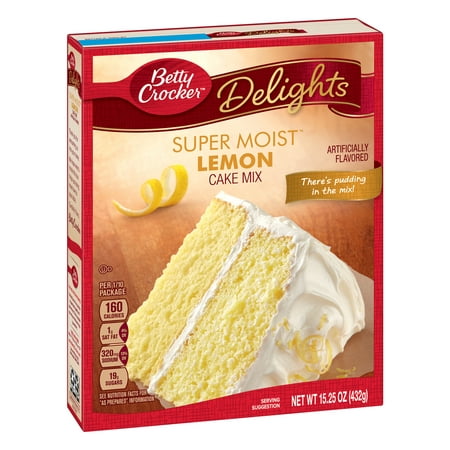 Betty Crocker Baking Mix, Super Moist Cake Mix, Lemon, 15.25 Oz (Best Moist Lemon Pound Cake)