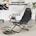 thumbnail image 4 of ARES WING Foldable Racing Simulator Cockpit with Seat, Adjustable GT & Formula Racing Wheel Stand, Compatible with Fanatec, Moza, PS5 & PC, Space-Saving Driving Simulator, 4 of 9