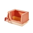 thumbnail image 4 of GROWTH TANK Cat Litter Box Litter Tray Bottom Detachable Semi Enclosed with Shovel Polished Orange S, 4 of 9