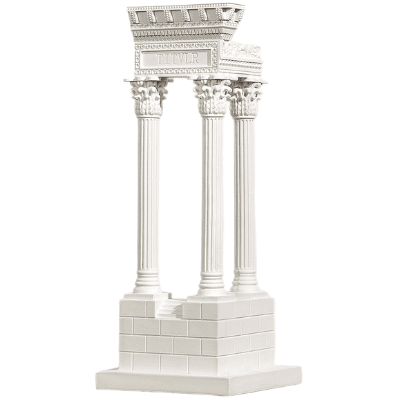 Wofarmy European Style Resin Pillar Temple Decor Abstract Sculpture for Home Office for Home Garden Tool Accessory A