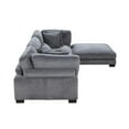 thumbnail image 4 of Lexicon Traverse 4-Piece Corduroy Modular Sectional with Ottoman in Gray, 4 of 8
