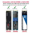 thumbnail image 4 of M2 SSD Case Enclosure Disk Box Adaptador M.2 a USB 3.1 (Cable C-A) (Negro) WDOplteas Para estrenar, 4 of 9
