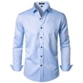 thumbnail image 1 of Camisa de vestir JEMITOP, elástica y sin arrugas, corte ajustado, azul XXXL, 1 of 6